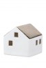 Rader HOME Porcelanowy Lampion LED Domek z Metalicznym Dachem - S