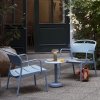 Muuto LINEAR OUTDOOR Stalowy Fotel Ogrodowy Lounge - Zewnętrzny / Pomarańczowy