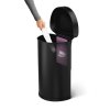 simplehuman Kosz na śmieci 45 L SENSOR LINER POCKET Półokrągły z Czujnikiem Ruchu / Czarny