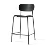 Menu CO COUNTER  Hoker - Krzesło Barowe 94,5 cm Rama Czarna / Siedzisko Dąb Czarny