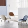 Muuto FIBER LOUNGE Fotel Tapicerowany - Rama Metalowa / Kremowy Tkanina Trio 236