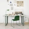 Muuto VISU SLED BASE Krzesło Drewniane na Stalowej Ramie - Białe 2 Szt.