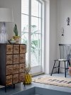Bloomingville GAVISA Ceramiczna Lampa Stołowa z Kloszem / Niebieska