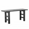 Bloomingville RIBER Ławka z Drewna z Recyklingu 102 cm / Czarna