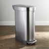 simplehuman SLIM Kosz na Śmieci 45 l Pedałowy Stal FPP - Srebrny