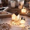 Rader HOME Porcelanowy Lampion LED Domek z Metalicznym Dachem - M