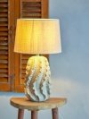 Bloomingville NATIKA Lampa Stołowa z Lnianym Abażurem / Odcień Naturalny