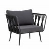 Bloomingville PAVONE Fotel Ogrodowy / Czarny