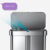 Simplehuman LINER POCKET RECYCLER Sensorowy Kosz na Śmieci 58 l Dwukomorowy Automatycznie Otwierany z Czujnikiem Głosu / Srebrny