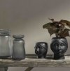 Villa Collection IST Szklany Wazon do Kwiatów 24 cm Szary Matowy
