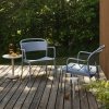 Muuto LINEAR OUTDOOR Stalowy Fotel Ogrodowy Lounge - Zewnętrzny / Niebieski