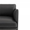 Muuto OUTLINE Sofa 2-Osobowa - Szara - Tkanina Fiord 151 / Czarne Nogi