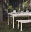 Muuto LINEAR Ogrodowy Stół Stalowy 200 x 80 cm Niebieski