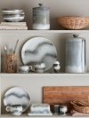 Bloomingville PAULA Ceramiczny Stojak na Ręczniki Kuchenne / Szary
