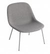 Muuto FIBER LOUNGE Fotel Tapicerowany - Rama Metalowa / Szary Tkanina Remix 133