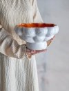 Bloomingville VALKYRIE Ceramiczna Miska Dekoracyjna - Biała / Czerwony Środek