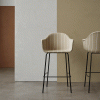 Menu HARBOUR Krzesło Barowe 102 cm Hoker Czarny - Siedzisko Khaki