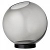 Aytm GLOBE Wazon do Kwiatów Czarny 21 cm Podstawa Czarna