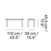 Muuto LINEAR Zestaw Mebli Ogrodowych - Stół 140 cm + 2 Ławki - Biały