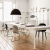 Muuto VISU SLED BASE Krzesło Drewniane na Stalowej Ramie - Białe 2 Szt.