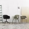 Muuto FIBER ARMCHAIR TUBE BASE Krzesło - Zielone Dusty Green