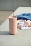 Stelton TO GO Kubek Termiczny ze Słomką 400 ml / Różowy
