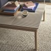 Muuto COUPLE Stolik Kawowy z Ceramicznym Blatem 84x80 cm / Ciemny Dąb - Blat Wavy Piaskowy Sand