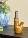 Bloomingville TRUDY Świecznik Ceramiczny Ptaszek / Brązowy