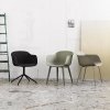 Muuto FIBER ARMCHAIR WOOD BASE Krzesło - Rude /Drewniana Rama Naturalna