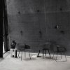 Muuto FIBER ARMCHAIR SLED BASE Krzesło - Czarne / Metalowa Rama