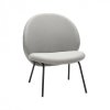 Hubsch LOUNGE Fotel z Obiciem Welurowym / Szary
