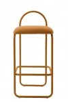 Aytm ANGUI Krzesło Barowe 82,5 cm - Hoker / Pomarańczowy AMBER BOUCLÉ