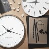 Georg Jensen KOPPEL Zegar Ścienny 22 cm Srebrny