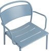 Muuto LINEAR OUTDOOR Stalowy Fotel Ogrodowy Lounge - Zewnętrzny / Niebieski