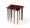 Audo UMANOFF Stolik Pomocniczy / Orzech - Blat Laminat Burgundowy