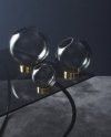 Aytm GLOBE Wazon do Kwiatów Amber 21 cm Podstawa Złota