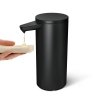 simplehuman SENSOR Stalowy Automatyczny Dozownik do Mydła, Płynu, Żelu Antybakteryjnego - Akumulatorowy 414 ml / Czarny Matowy