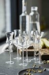 Lyngby Glass AQUAVIT ROM Kieliszki do Wódki, Likierów, Nalewek 6 Szt. Bezbarwne / Nóżka Zdobiona