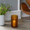 Lyngby Porcelain LYNGBY Wazon Szklany 31 cm Bursztynowy Amber