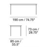 Muuto BASE Stół 190x85 cm Czarny - Blat Laminat