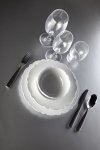 Alessi DRESSED Talerz Obiadowy 4 Szt. / Biały