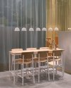 Muuto LOFT Hoker - Stołek Barowy 75 cm Czarny/Dębowy