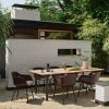 Muuto FIBER OUTDOOR Krzesło Ogrodowe - Zewnętrzne / Brązowoczerwone