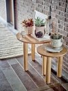 Bloomingville NOMA Drewniany Stolik Kawowy 60 cm / Okrągły