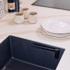Happy Sinks KITCHEN Magnetyczny Uchwyt na Ściereczkę Kuchenną do Zlewu / Czarny Biokompozyt