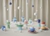 Lyngby Porcelain RHOMBE Filiżanka do Herbaty 390 ml Różowa z Żółtym Spodkiem