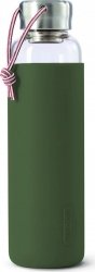  black+blum GOOD Szklana Butelka na Wodę 600 ml w Pokrowcu - Zielona