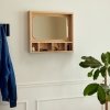 Andersen Furniture GLANCE Lustro Ścienne w Dębowej Ramie z Półkami