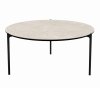 Eva Solo SAVOYE Okrągły Stolik Kawowy 90 cm z Ceramicznym Blatem / Czarny - Blat Beżowy
