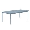 Muuto LINEAR Ogrodowy Stół Stalowy 220 x 90 cm Niebieski